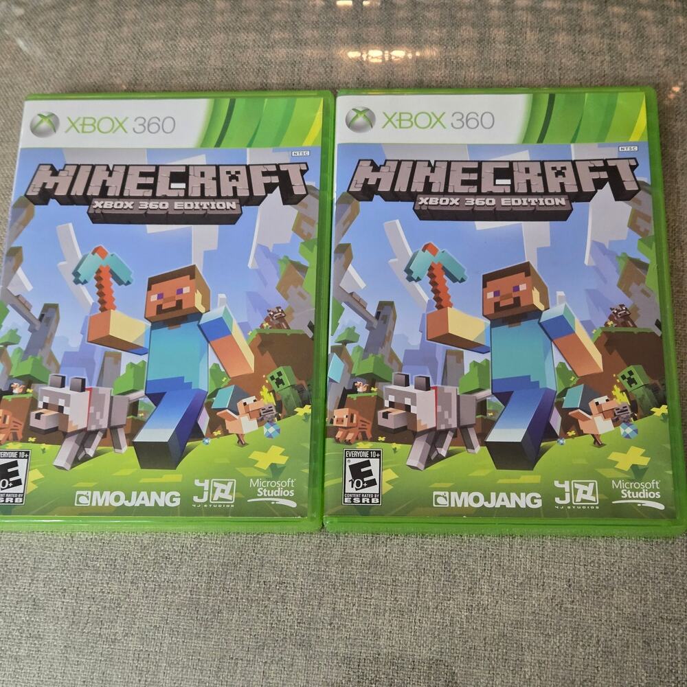 Xbox 360 Minecraft 2-Game Lot 
Base game disc and Story Mode disc